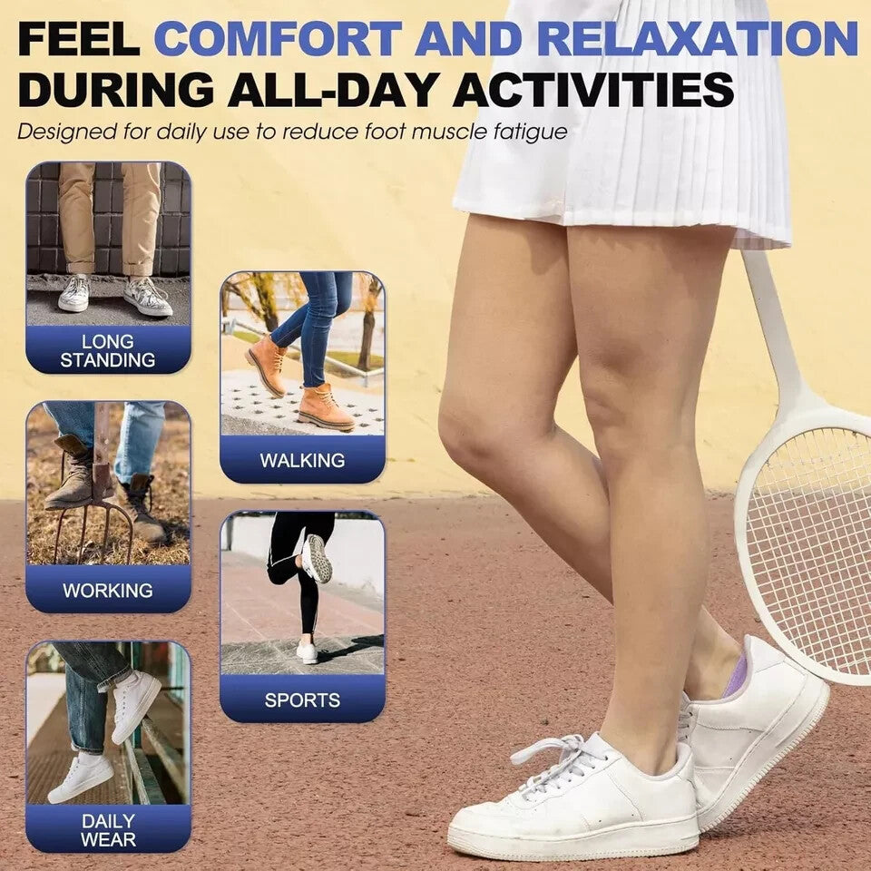 (220+Lbs) Plantar Fasciitis Strong Arch Support Insoles for Men Women - Ortho...