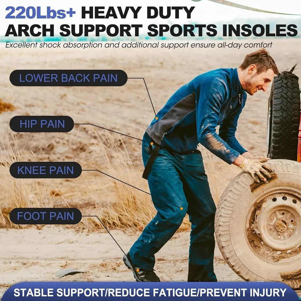 (220+Lbs) Plantar Fasciitis Strong Arch Support Insoles for Men Women - Ortho...